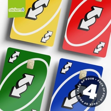 Playful Reverse Credit Card Skin Stickers - Fun & Practical