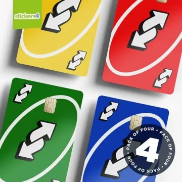 Playful Reverse Credit Card Skin Stickers - Fun & Practical