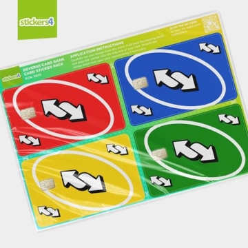 Playful Reverse Credit Card Skin Stickers - Fun & Practical