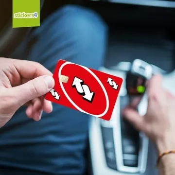 Playful Reverse Credit Card Skin Stickers - Fun & Practical