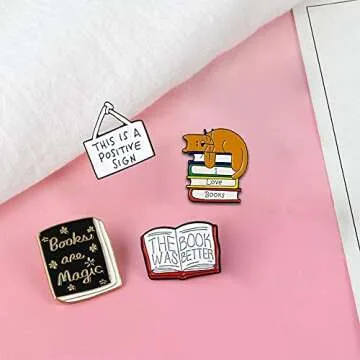 Cute Cartoon Enamel Lapel Pins Set for Clothing Bags