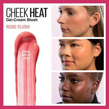 Maybelline Cheek Heat Gel-Cream Blush Makeup, lightweight, Breathable Feel, Sheer Flush Of Color, Na...
