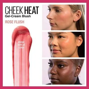 Maybelline Cheek Heat Gel-Cream Blush Makeup, lightweight, Breathable Feel, Sheer Flush Of Color, Na...