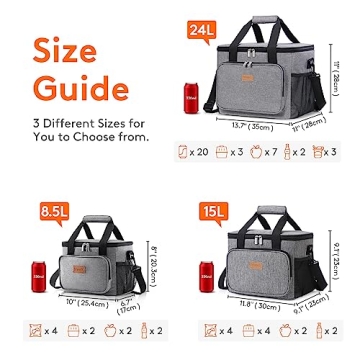 Lifewit Insulated Large Lunch Bag for Adults - 15L Capacity
