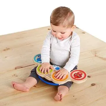 Magic Touch Wooden Drum: Engage Your Baby with Music