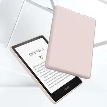 Case for 6.8" Kindle Paperwhite (11th Generation-2021) and Kindle Paperwhite Signature Edition, Puxicu Slim Design Flexible Matte TPU Protective Cover, Pink