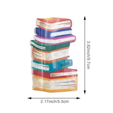 2 PACK Book Hair Claw Clips, Back To School Hair Clips for Thin Hair Large Cute Hair Claw Clips Hair...