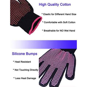 AFT90 Heat Resistant Gloves for Hair Styling Tools