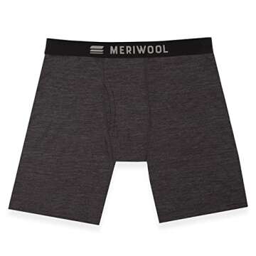 MERIWOOL Men’s Merino Wool Boxer Briefs - Ultimate Comfort