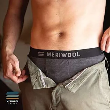 MERIWOOL Men’s Merino Wool Boxer Briefs - Ultimate Comfort