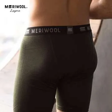 MERIWOOL Men’s Merino Wool Boxer Briefs - Ultimate Comfort