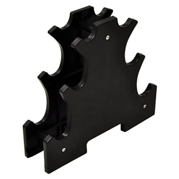 Fitvids Set of 6 Neoprene Dumbbell Hand Weights, Anti-Slip, Anti-roll, Hex Shape Colorful, 2/3/5 Pound Pairs, 20-Pound with Rack