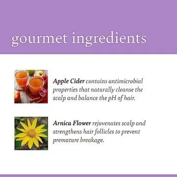 Camille Rose Lavender Fresh Cleanse, Detangling and Moisturizing Shampoo, with Apple Cider and Lavender Oil, 8 oz