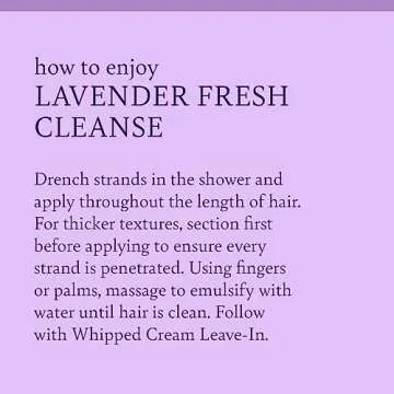 Camille Rose Lavender Fresh Cleanse, Detangling and Moisturizing Shampoo, with Apple Cider and Lavender Oil, 8 oz
