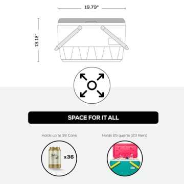 Igloo Retro Jade 25 Qt Cooler for Picnics and Travel