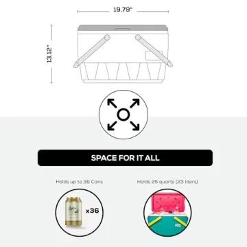 Igloo Retro Jade 25 Qt Cooler for Picnics and Travel