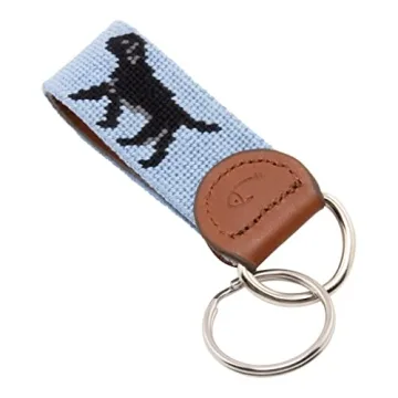 Huck Venture Black Lab Needlepoint Key Fob & Keychain (Black Lab)