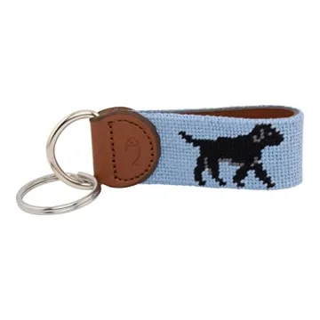 Huck Venture Black Lab Needlepoint Key Fob & Keychain (Black Lab)