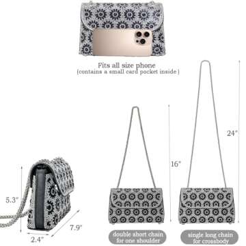 Elegant Rhinestone Evening Bag | BBTT.ful Shoulder Bag