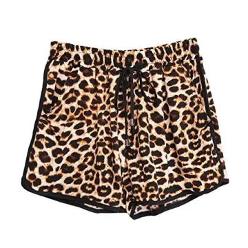 Kafeimali Women's Fashion Summer Leopard Beach Shorts