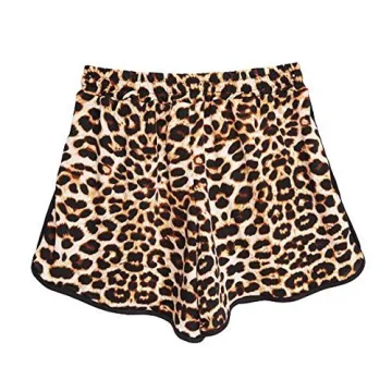 Kafeimali Women's Fashion Summer Leopard Beach Shorts
