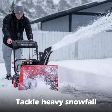 PowerSmart 24" Snow Blower with Gas Engine and LED Light