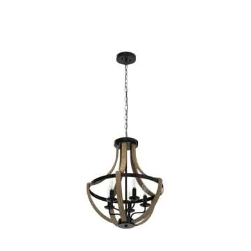 Modern Farmhouse Chandelier - Adjustable & Elegant Lighting