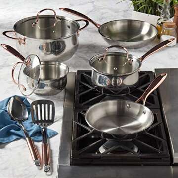 Denmark Tools for Cooks Celebrations 10 Piece Stainless Steel Cookware Set