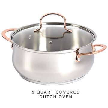Denmark 10 Piece Stainless Steel Cookware Set for Every Kitchen