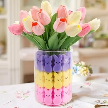 ORIENTAL CHERRY Easter Decorations - Easter Peeps Bunnies Vase Filler Set, Spring Decor Home Indoor ...