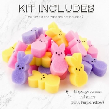 Charming Sponge Bunnies Set for Easter Decor and Centerpieces
