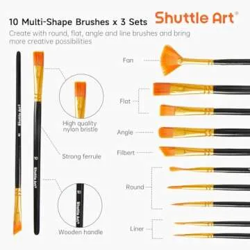 Shuttle Art 69 Pack Acrylic Paint Set for All Ages