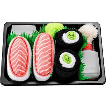 Sushi Socks Box - 2 Pairs of Unique Sushi Designs