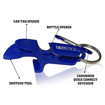 Beer Bong Tube and Funnel - with Valve, Optional Single or Double Header Y-Attachment, 5 Interchangeable Mouthpieces, Shotgun Keychain Tool - Kink-Free Hose for Bierstick Beerbong