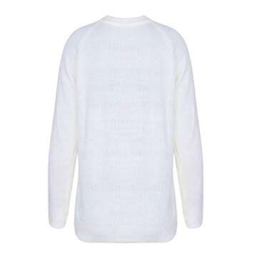 Cogild Women's Pullover Sweater Long Sleeve Crewneck Cable Knit Heart Cute Sweaters Beige