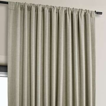 HPD Half Price Drapes Faux Linen Textured Room Darkening Curtains for Bedroom 108 Inches Long (1 Panel), 100W X 108L Extra Wide Curtains for Living Room Home Decor, Oatmeal