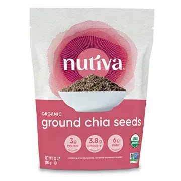 Nutiva Organic Premium Raw Ground Chia Seeds, 12 Oz, USDA Organic, Non-GMO, Whole 30 Approved, Vegan...
