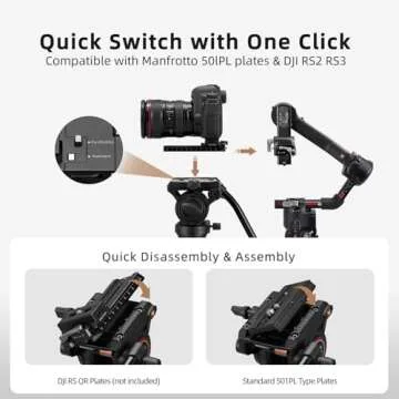 Cayer BV25LH Video Tripod System, 74 inch Carbon Fiber Kit