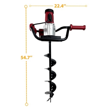 JACKCHEN 1500W Electric Post-Hole Digger for Easy Digging