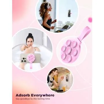 JOYROOM Magnetic Suction Phone Case Mount, Silicone Suction Cup Phone Grip Holder Stand for iPhone & Android, Hands-Free Cell Phone Accessory Holder for Selfies & Tiktok Videos