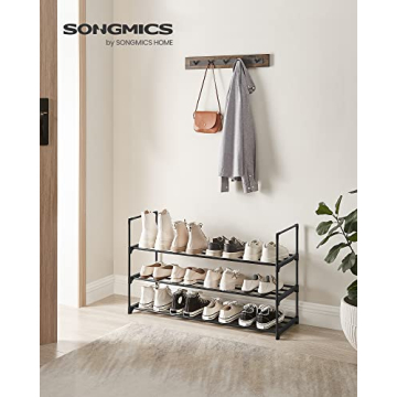 SONGMICS Shoe Rack - 3 Tier Organizer for 15 Pairs