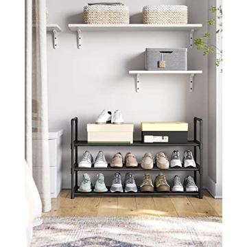 SONGMICS Shoe Rack - 3 Tier Organizer for 15 Pairs