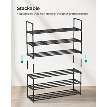 SONGMICS Shoe Rack - 3 Tier Organizer for 15 Pairs