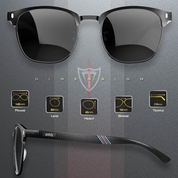 ATTCL Polarized Sunglasses Ultra Light Black