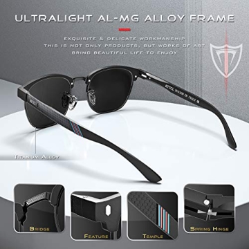 ATTCL Polarized Sunglasses Ultra Light Black
