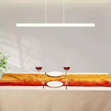 XJJDCB Cheesecloth Table Runner, Gradient-Yellow Orange Gauze Table Runner, Widely Use Cheese Cloth Table Runner 120 Inches Long, Easily Manipulated Sheer Table Runner with Crinkle, for DIY, Party