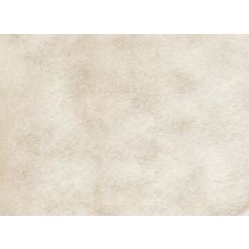 UGG 00500 Firn Soft Oversized Reversible Fleece Throw Blanket Luxury Faux Fur Warm Comfortable Cozy Hotel Style Machine Washable Luxurious Blankets, 70 x 50-Inch, Natural