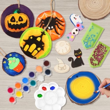 Halloween Wooden Painting Craft Kits for Kids Ages 6-12
