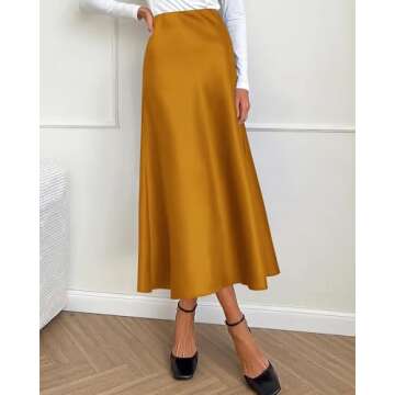 BTFBM 2025 Women Long Satin Summer Fall Skirt Silk Elegant High Waist Cocktail Party Wedding Flared ...
