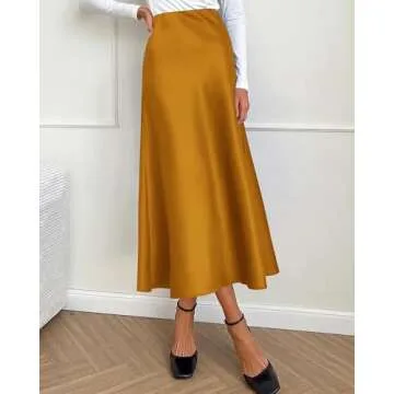 BTFBM 2025 Women Long Satin Summer Fall Skirt Silk Elegant High Waist Cocktail Party Wedding Flared ...